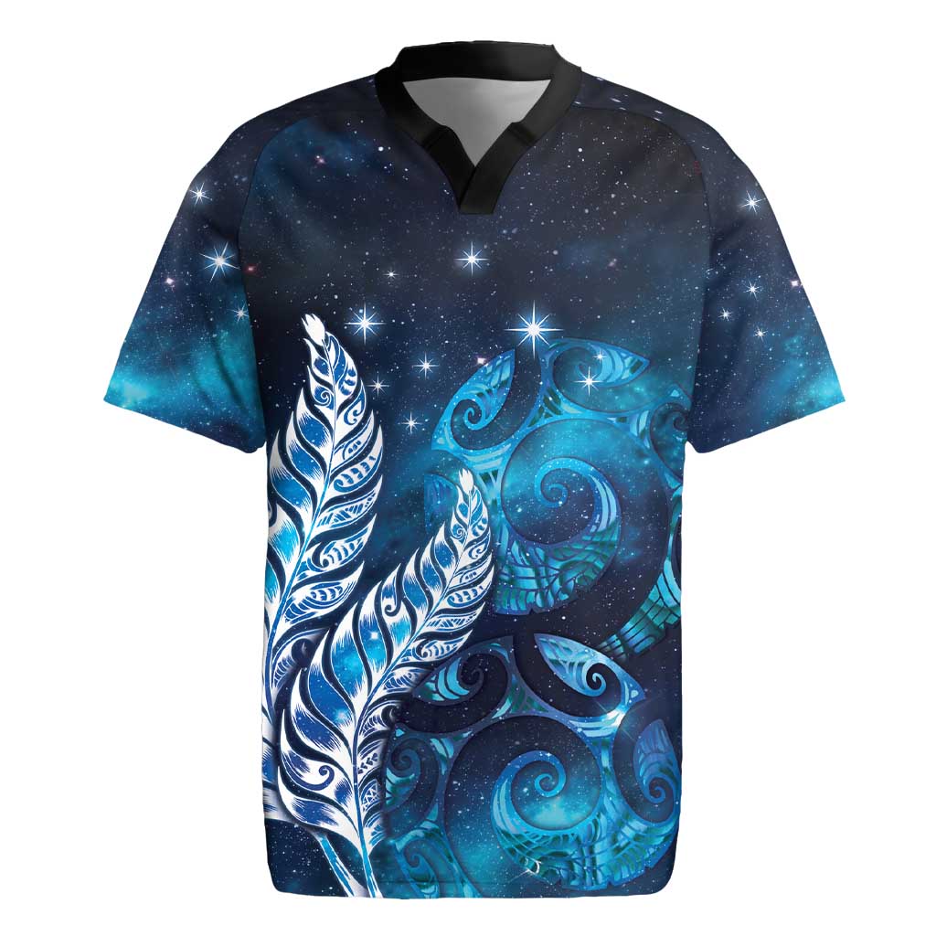 New Zealand Matariki Rugby Jersey Maori Koru Mix Silver Fern