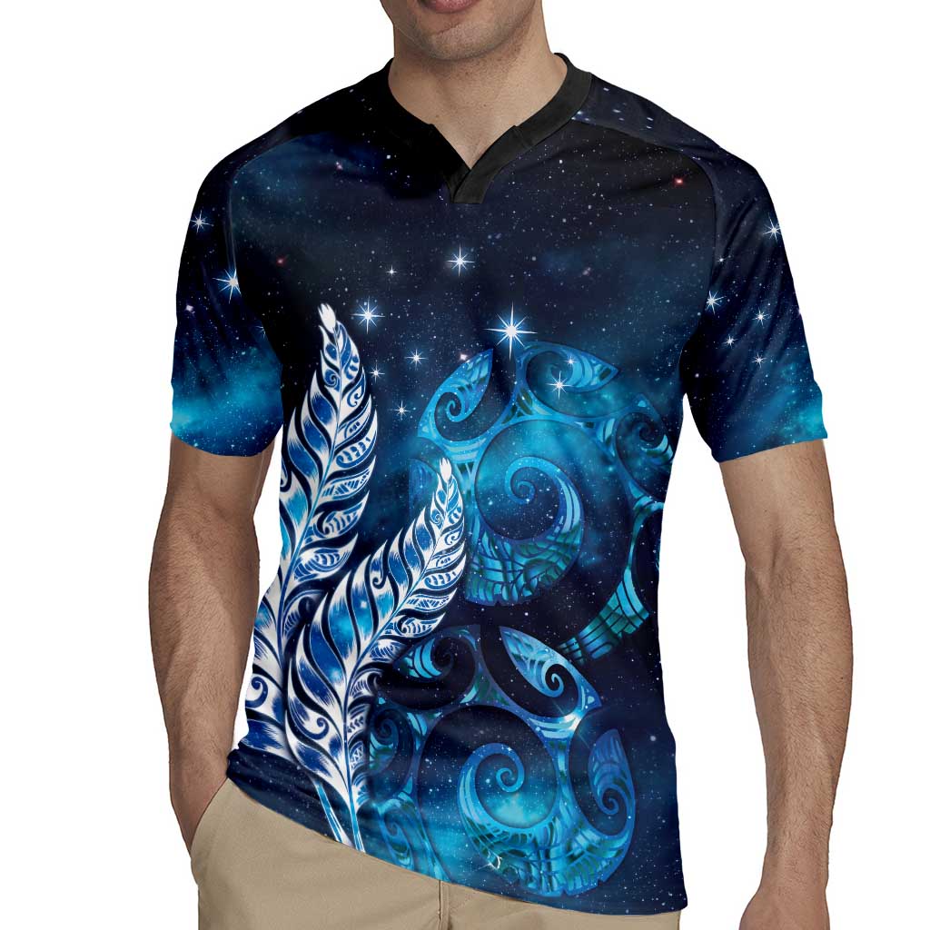 New Zealand Matariki Rugby Jersey Maori Koru Mix Silver Fern