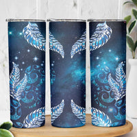New Zealand Matariki Skinny Tumbler Maori Koru Mix Silver Fern