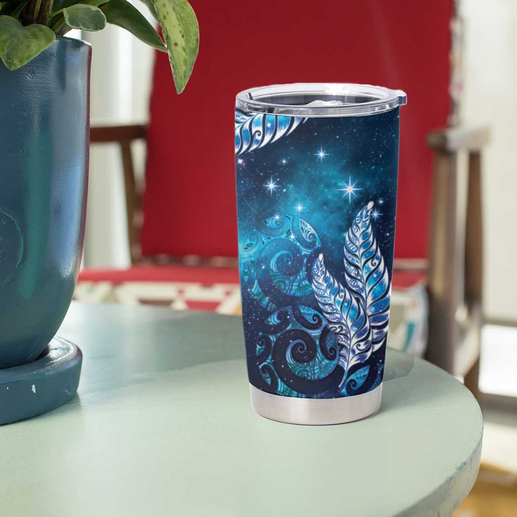 New Zealand Matariki Tumbler Cup Maori Koru Mix Silver Fern