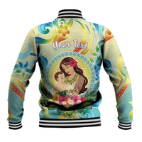 Personalised Hawaii Mother's Day Baseball Jacket I Love You Mom