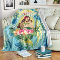 Hawaii Mother's Day Blanket I Love You Mom