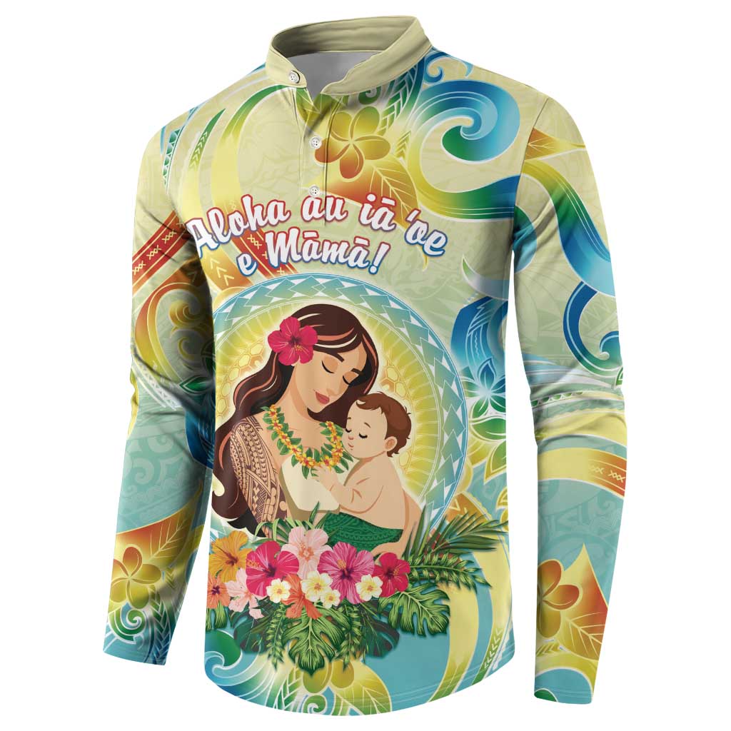 Personalised Hawaii Mother's Day Button Sweatshirt I Love You Mom