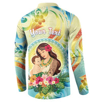 Personalised Hawaii Mother's Day Button Sweatshirt I Love You Mom