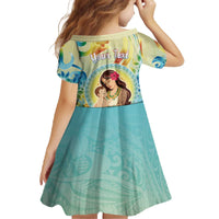 Personalised Hawaii Mother's Day Family Matching Off The Shoulder Long Sleeve Dress and Hawaiian Shirt I Love You Mom