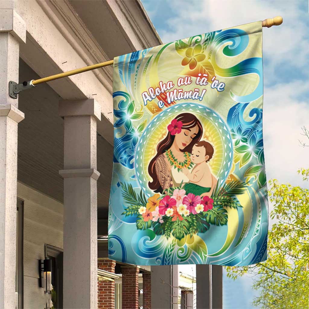 Hawaii Mother's Day Garden Flag I Love You Mom