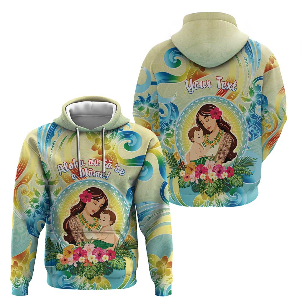 Personalised Hawaii Mother's Day Zip Hoodie I Love You Mom