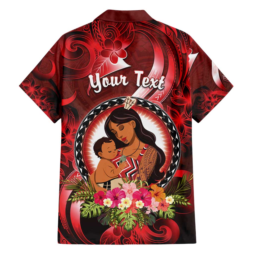 Personalised New Zealand Mother's Day Family Matching Off Shoulder Maxi Dress and Hawaiian Shirt I Love You Mom
