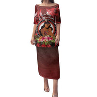 Personalised New Zealand Mother's Day Family Matching Puletasi and Hawaiian Shirt I Love You Mom
