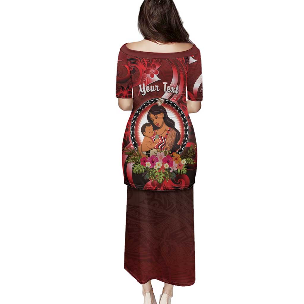 Personalised New Zealand Mother's Day Family Matching Puletasi and Hawaiian Shirt I Love You Mom