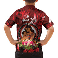Personalised New Zealand Mother's Day Family Matching Summer Maxi Dress and Hawaiian Shirt I Love You Mom DT04 - Polynesian Pride