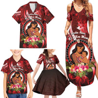 Personalised New Zealand Mother's Day Family Matching Summer Maxi Dress and Hawaiian Shirt I Love You Mom DT04 - Polynesian Pride
