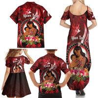 Personalised New Zealand Mother's Day Family Matching Summer Maxi Dress and Hawaiian Shirt I Love You Mom DT04 - Polynesian Pride
