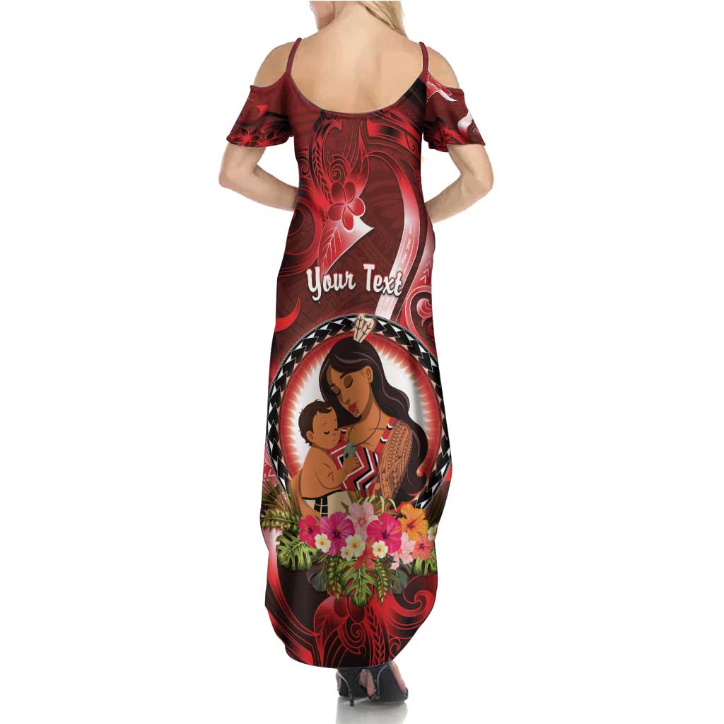 Personalised New Zealand Mother's Day Family Matching Summer Maxi Dress and Hawaiian Shirt I Love You Mom DT04 - Polynesian Pride