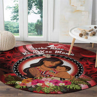 New Zealand Mother's Day Round Carpet I Love You Mom DT04 - Polynesian Pride