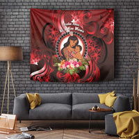 New Zealand Mother's Day Tapestry I Love You Mom DT04 Red - Polynesian Pride