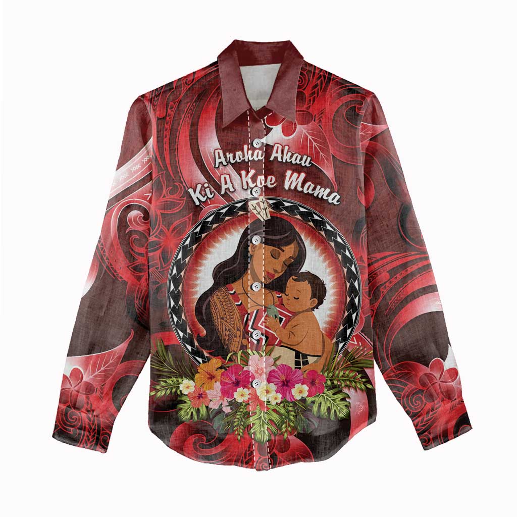 Personalised New Zealand Mother's Day Women Casual Shirt I Love You Mom