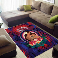 Samoa Mother's Day Area Rug I Love You Mom