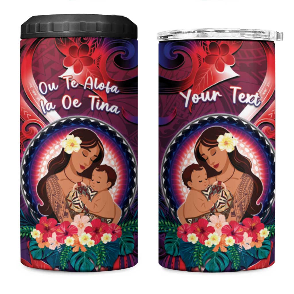 Personalised Samoa Mother's Day 4 in 1 Can Cooler Tumbler I Love You Mom