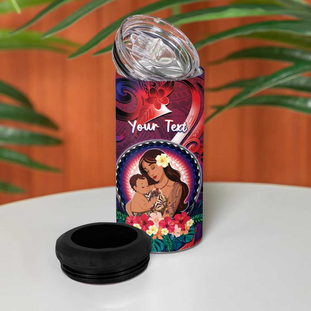 Personalised Samoa Mother's Day 4 in 1 Can Cooler Tumbler I Love You Mom