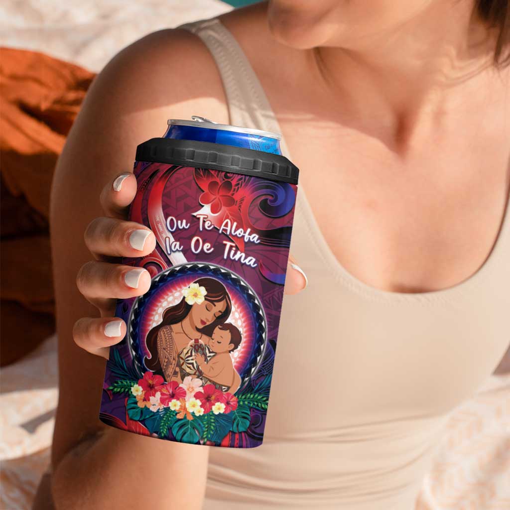 Personalised Samoa Mother's Day 4 in 1 Can Cooler Tumbler I Love You Mom