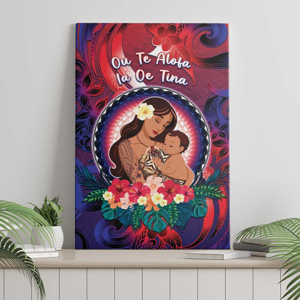 Samoa Mother's Day Canvas Wall Art I Love You Mom