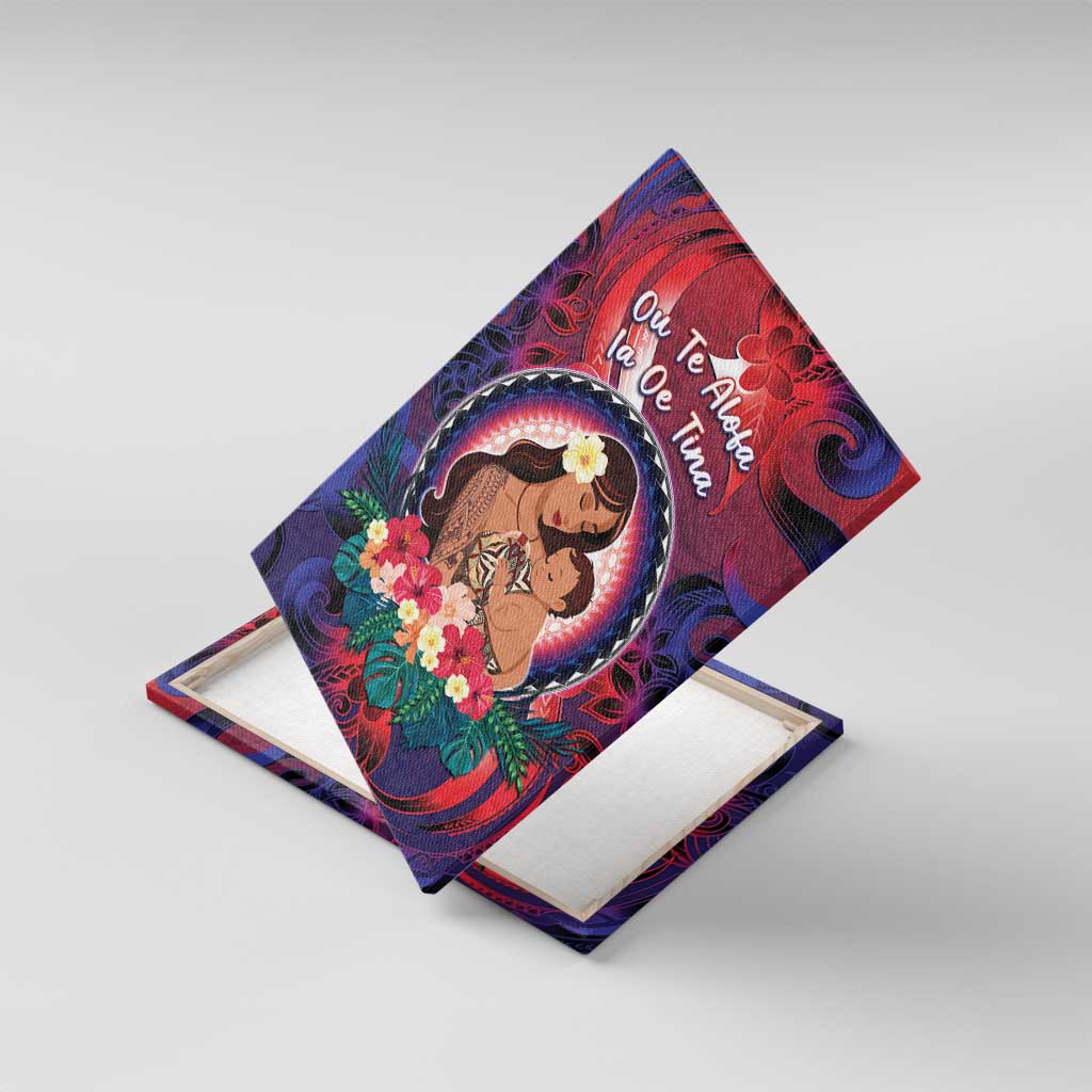 Samoa Mother's Day Canvas Wall Art I Love You Mom