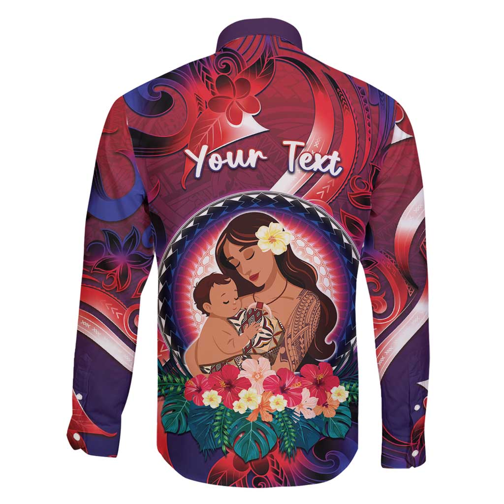 Personalised Samoa Mother's Day Family Matching Off Shoulder Short Dress and Hawaiian Shirt I Love You Mom