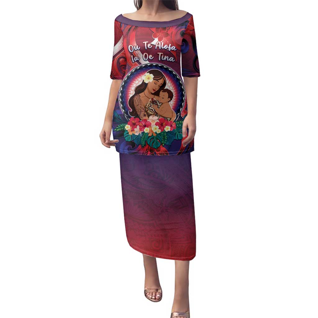 Personalised Samoa Mother's Day Family Matching Puletasi and Hawaiian Shirt I Love You Mom