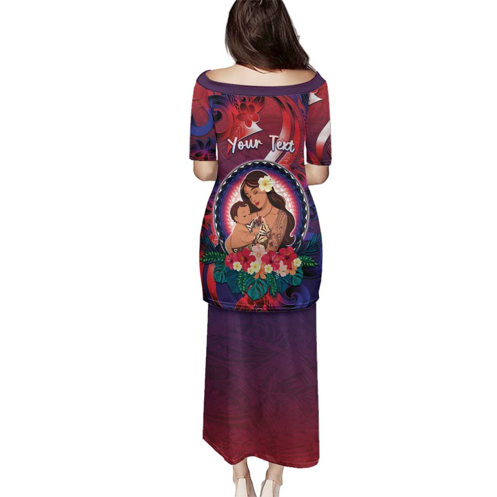 Personalised Samoa Mother's Day Family Matching Puletasi and Hawaiian Shirt I Love You Mom