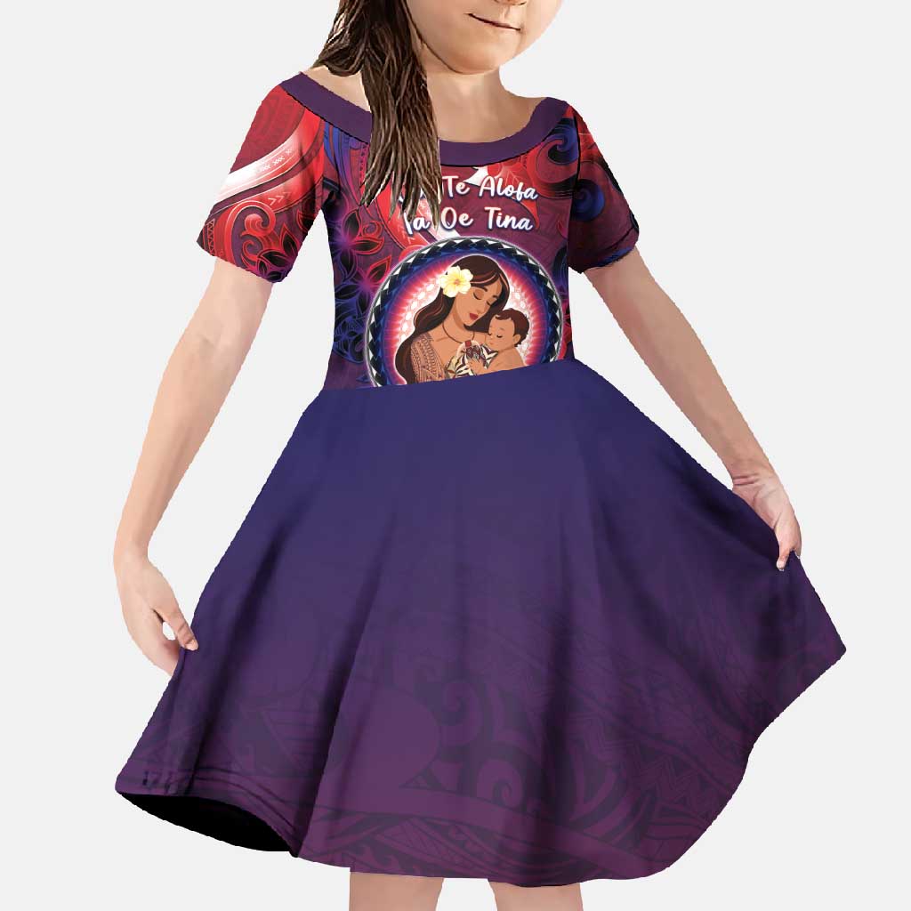 Personalised Samoa Mother's Day Family Matching Summer Maxi Dress and Hawaiian Shirt I Love You Mom