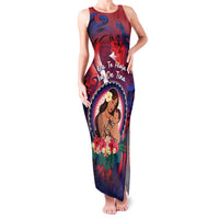 Personalised Samoa Mother's Day Family Matching Tank Maxi Dress and Hawaiian Shirt I Love You Mom
