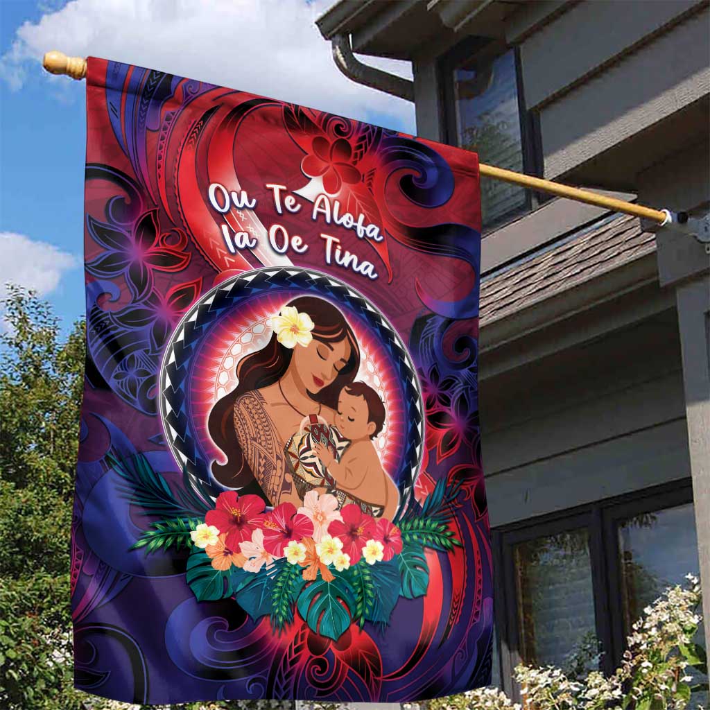 Samoa Mother's Day Garden Flag I Love You Mom