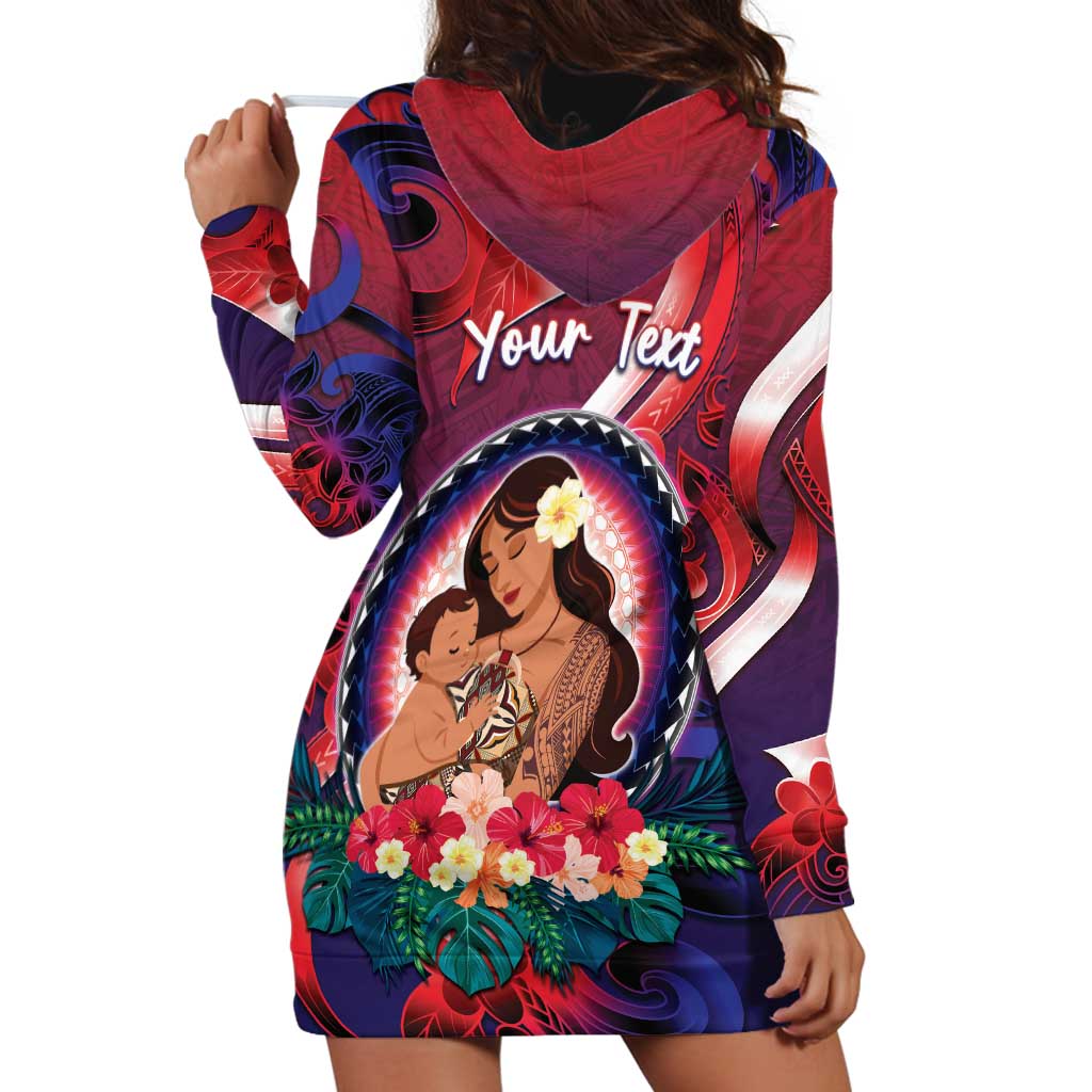 Personalised Samoa Mother's Day Hoodie Dress I Love You Mom