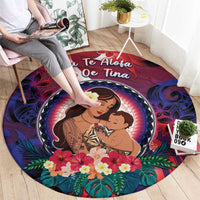 Samoa Mother's Day Round Carpet I Love You Mom DT04 - Polynesian Pride