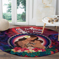 Samoa Mother's Day Round Carpet I Love You Mom DT04 - Polynesian Pride