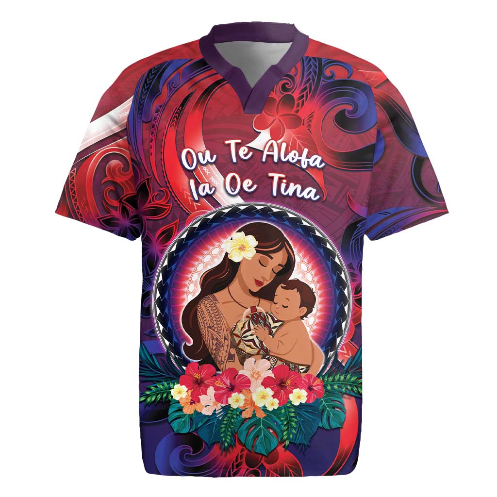 Personalised Samoa Mother's Day Rugby Jersey I Love You Mom