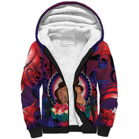 Personalised Samoa Mother's Day Sherpa Hoodie I Love You Mom