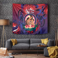 Samoa Mother's Day Tapestry I Love You Mom DT04 Red - Polynesian Pride