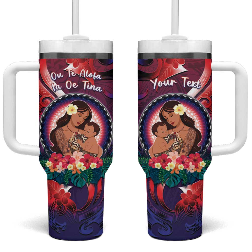 Personalised Samoa Mother's Day Tumbler With Handle I Love You Mom
