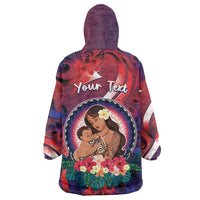 Personalised Samoa Mother's Day Wearable Blanket Hoodie I Love You Mom