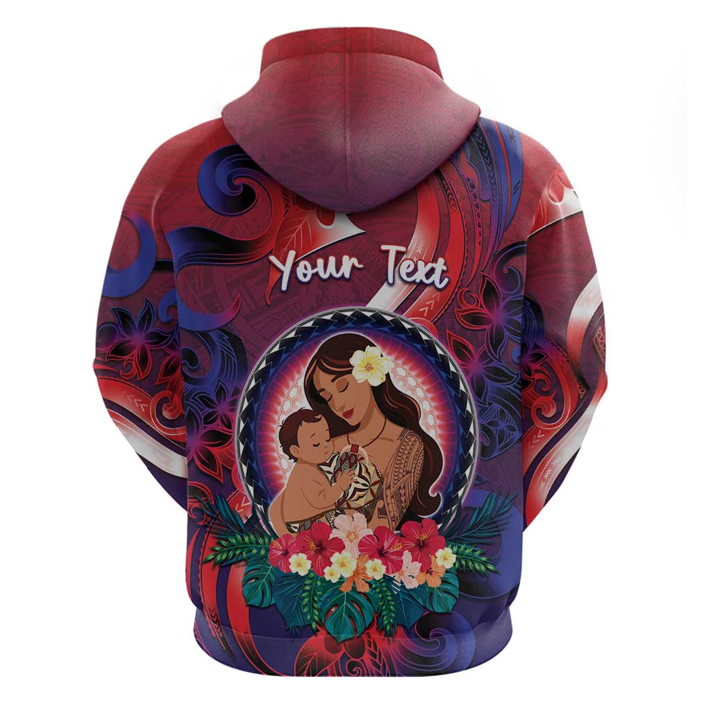Personalised Samoa Mother's Day Zip Hoodie I Love You Mom DT04 - Polynesian Pride