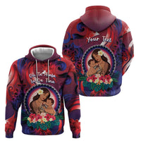 Personalised Samoa Mother's Day Zip Hoodie I Love You Mom DT04 - Polynesian Pride