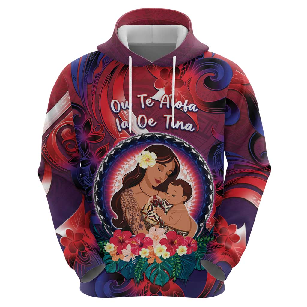 Personalised Samoa Mother's Day Zip Hoodie I Love You Mom DT04 - Polynesian Pride