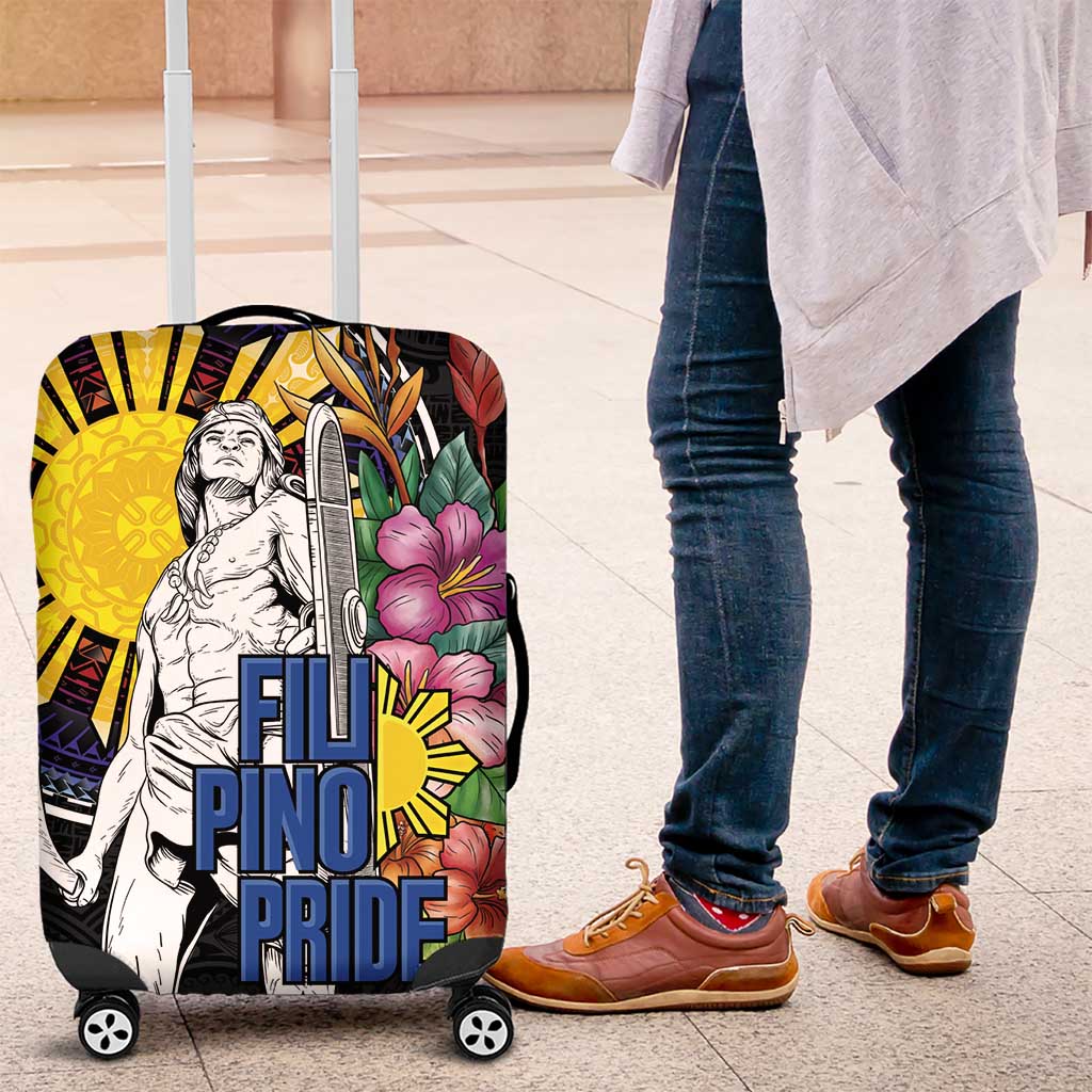 Filipinos Lapu-Lapu Hero Philippines Luggage Cover Hibiscus Flowers Style