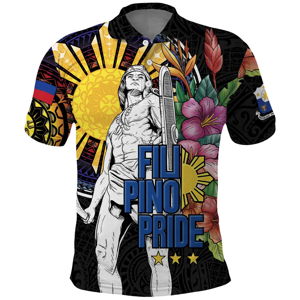 Filipinos Lapu-Lapu Hero Philippines Polo Shirt Hibiscus Flowers Style