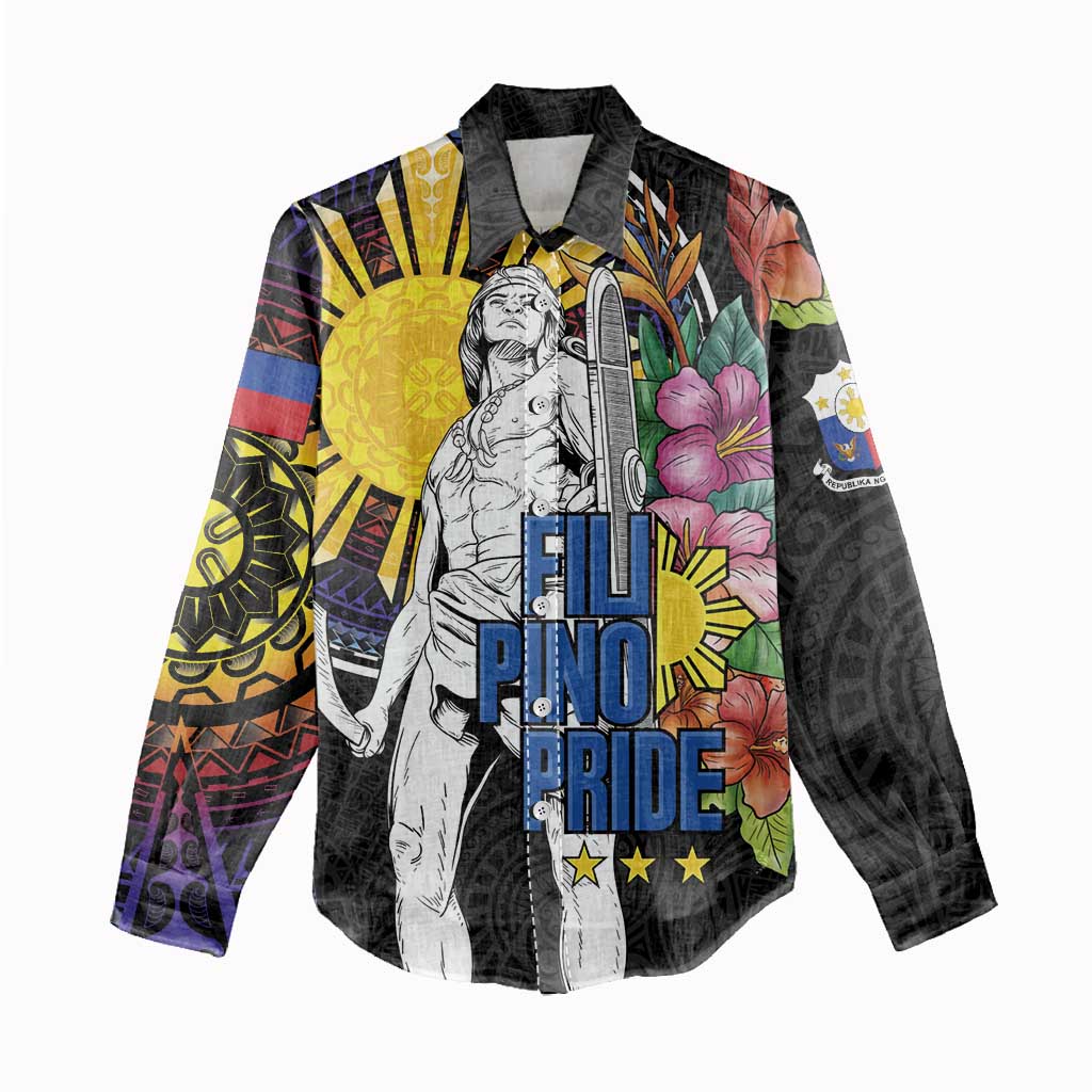 Filipinos Lapu-Lapu Hero Philippines Women Casual Shirt Hibiscus Flowers Style