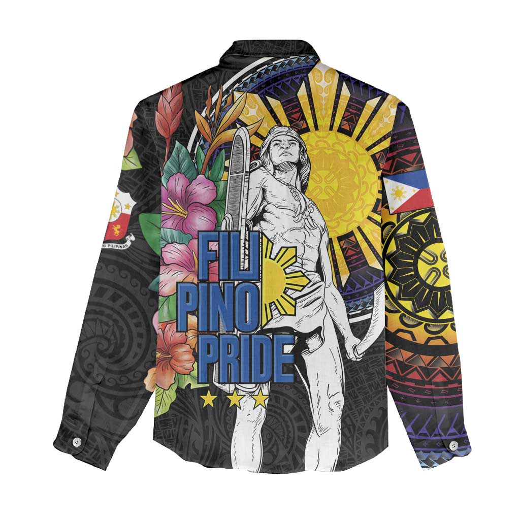 Filipinos Lapu-Lapu Hero Philippines Women Casual Shirt Hibiscus Flowers Style