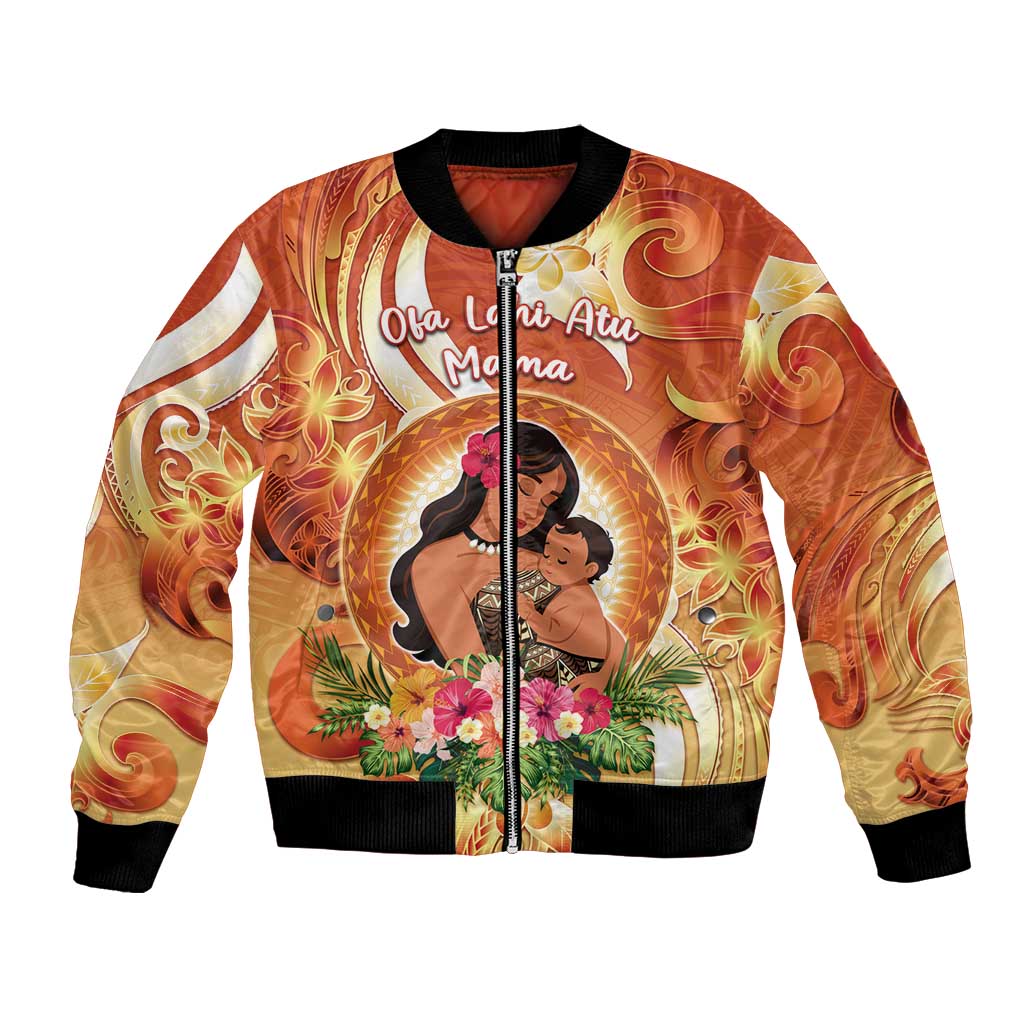 Personalised Tonga Mother's Day Bomber Jacket I Love You Mom