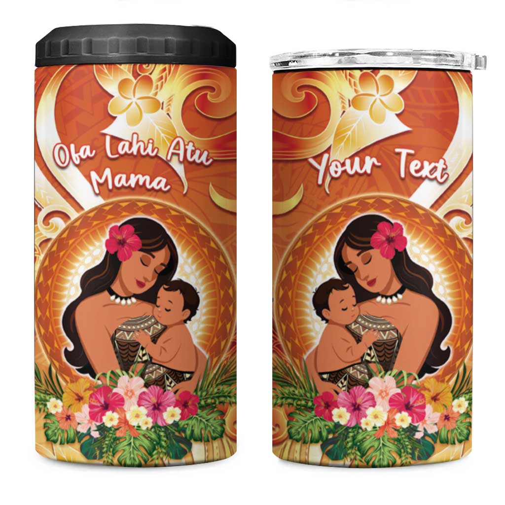 Personalised Tonga Mother's Day 4 in 1 Can Cooler Tumbler I Love You Mom